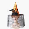 Gothic Wizard Hat Lace Veils Cosplay Hat Photography Props Halloween Witch Hat  Cosplay Event