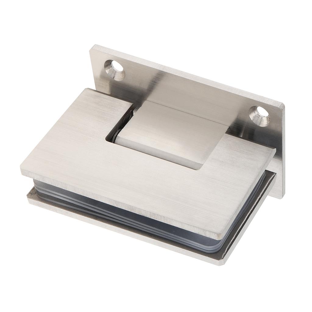 2Pcs 90 Degree Stainless Steel Glass Door Hinge Household Bathroom Cabinet Rotary Connection Hardware Accessories