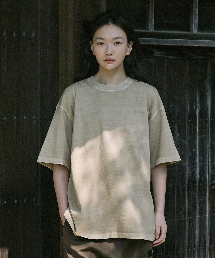 MINIMALPROJECT Robust Heavy Overfit Pigment Short Sleeve T-Shirt Mst153 [Beige]