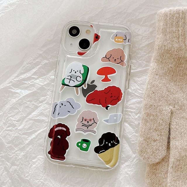 

Ins Dog Puppy Cartoon Силиконовый мягкий чехол для телефона для Iphone Xr Xsmax X 14 Pro Max Plus 11 12 13 Promax Симпатичный задний чехол Conque For iphone 13mini