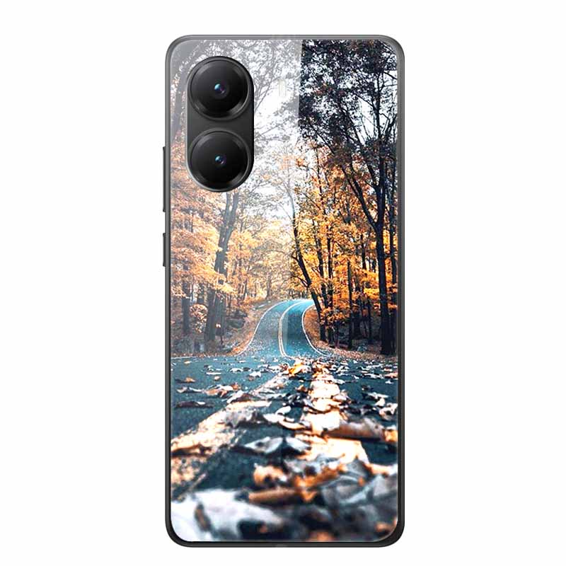 For Poco X7 Pro Glass Case Luxury Phone Back Capa Case for PocoX7pro X 7 Pro Hard Tempered Shield Animals Cartoon Lovely Cover
