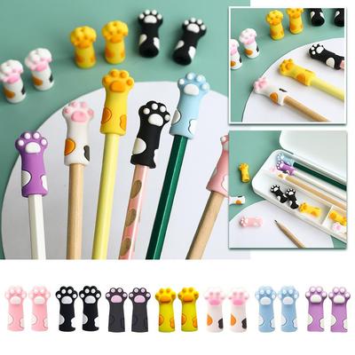 6/12PCs Katze Klaue Stricken Nadel Stopper Multi-farbe Silikon Pfote Liefert Nette Stricken Spitze C G6S0