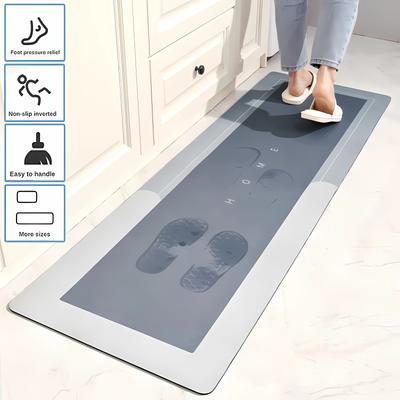 Süper Emici Mutfak Mat Diatom Çamur Pedi Banyo Pedi Kaymaz Halı Paspaslar Silinebilir Yıkama Uzun Şerit Halı