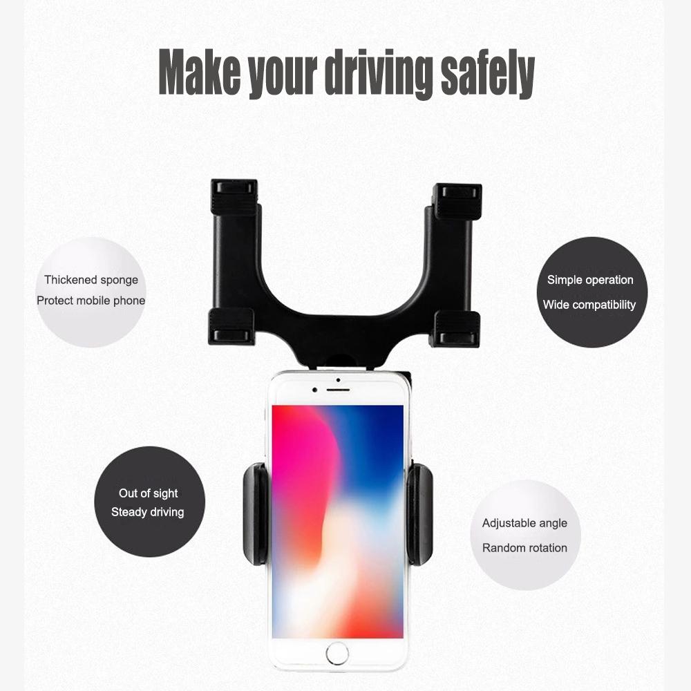 New Car Rearview Mirror Mount Car Phone Bracket Navigation GPS Stand Foldable Adjustment Phone Holder Car Car Accessories