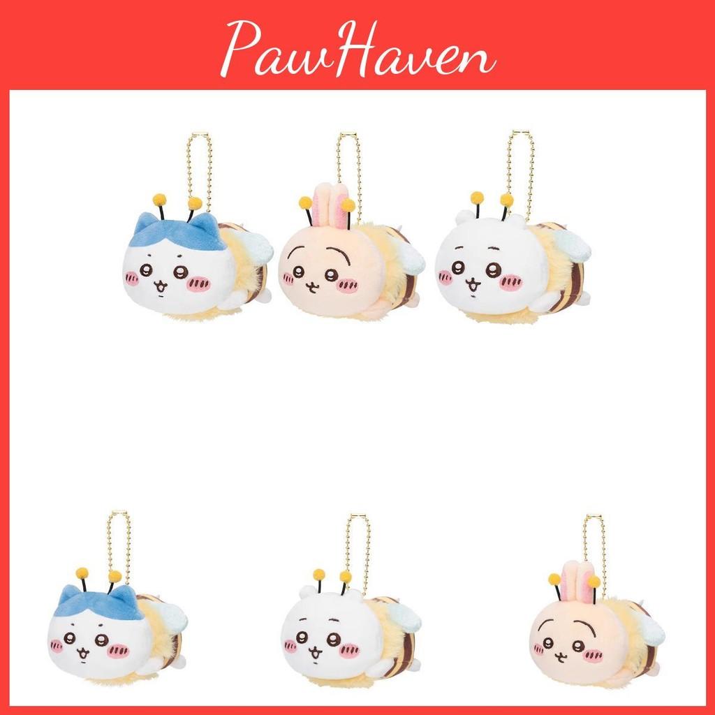 Hachiware Usagi Chiikawa Cute Cross Dressing Bee Plush Pendant Doll Keychain