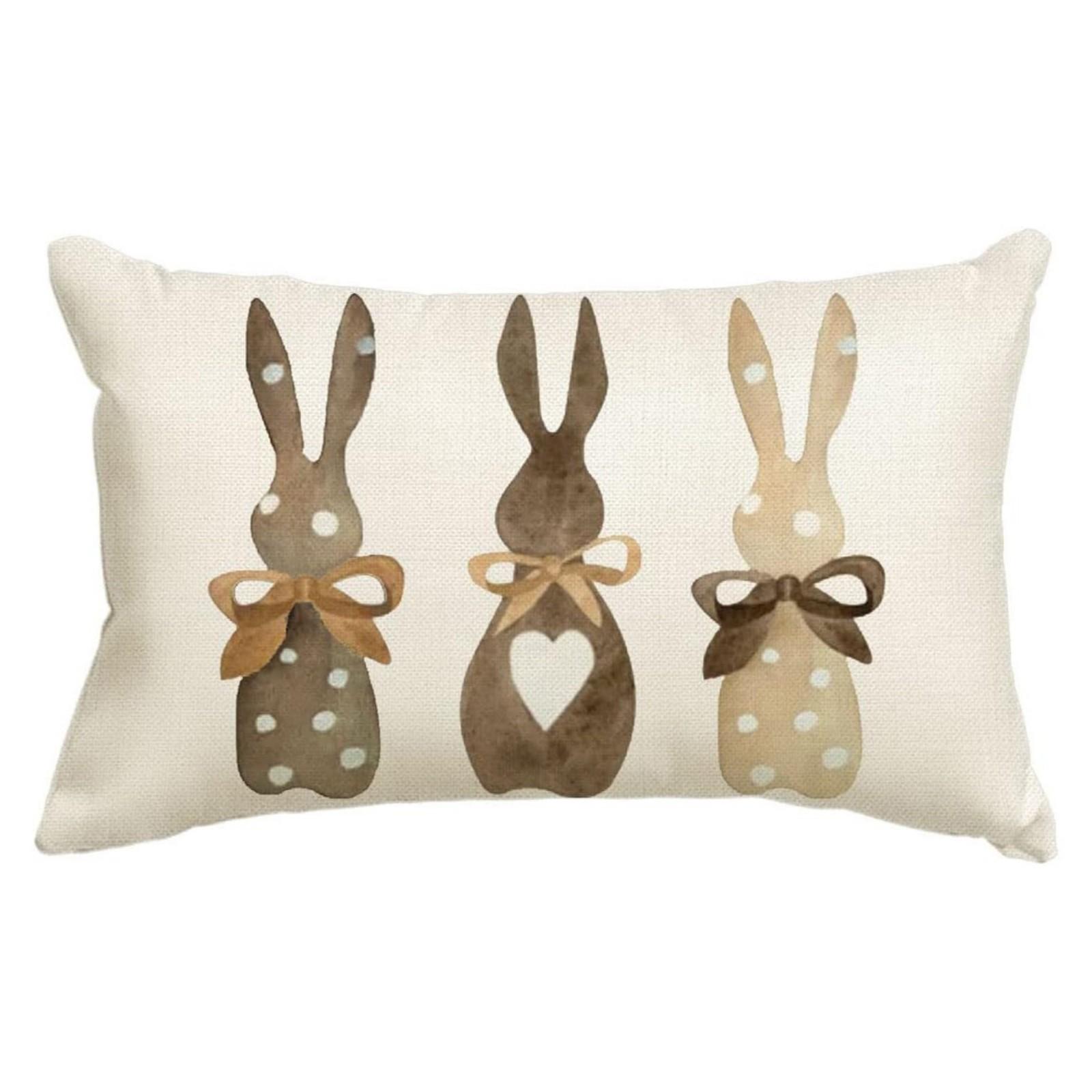 Easter Bunny Easter Egg Throw Pillow For Decorating Holiday Parties Sofa Cushion Car Seat Linen Backrest Pillow Cover 850₽