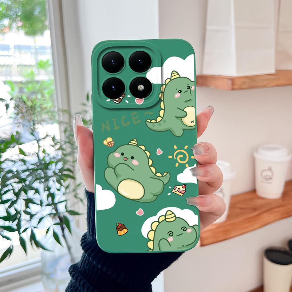 For Xiaomi 15T Pro Case For Xiaomi 17 Pro Max Cartoon Phone Back Cover Full Protection Soft Liquid Silicone Shockproof Bumper