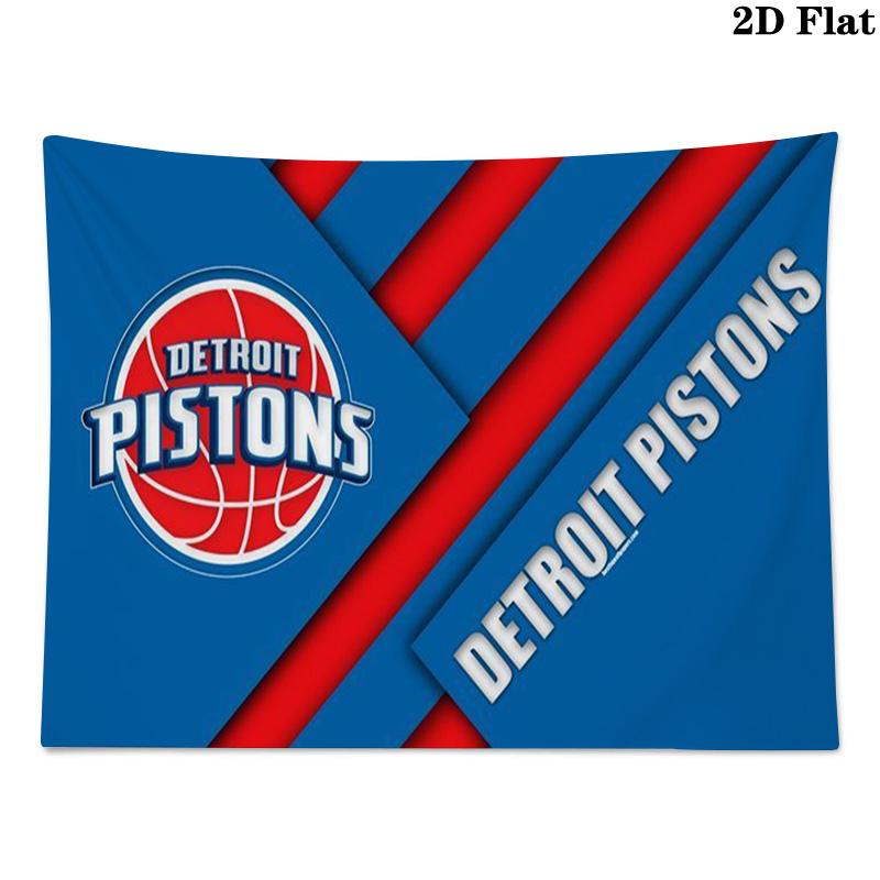 Detroit Pistons Wall Tapestry Aesthetic Wall Hanging Printed Fabric Blanket Decorative Tapestries for Bedroom Living Room Home Decor