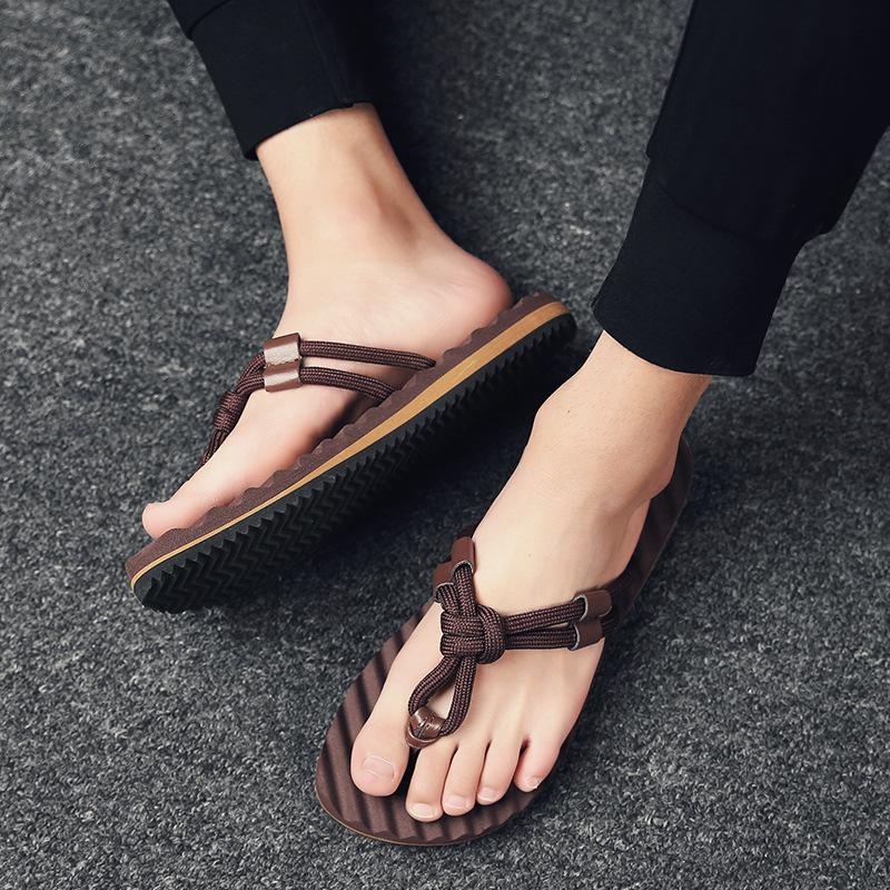 2025 summer new men's flip-flops men's outer wear pinch sandals Vietnamese personalized woven webbing slippers