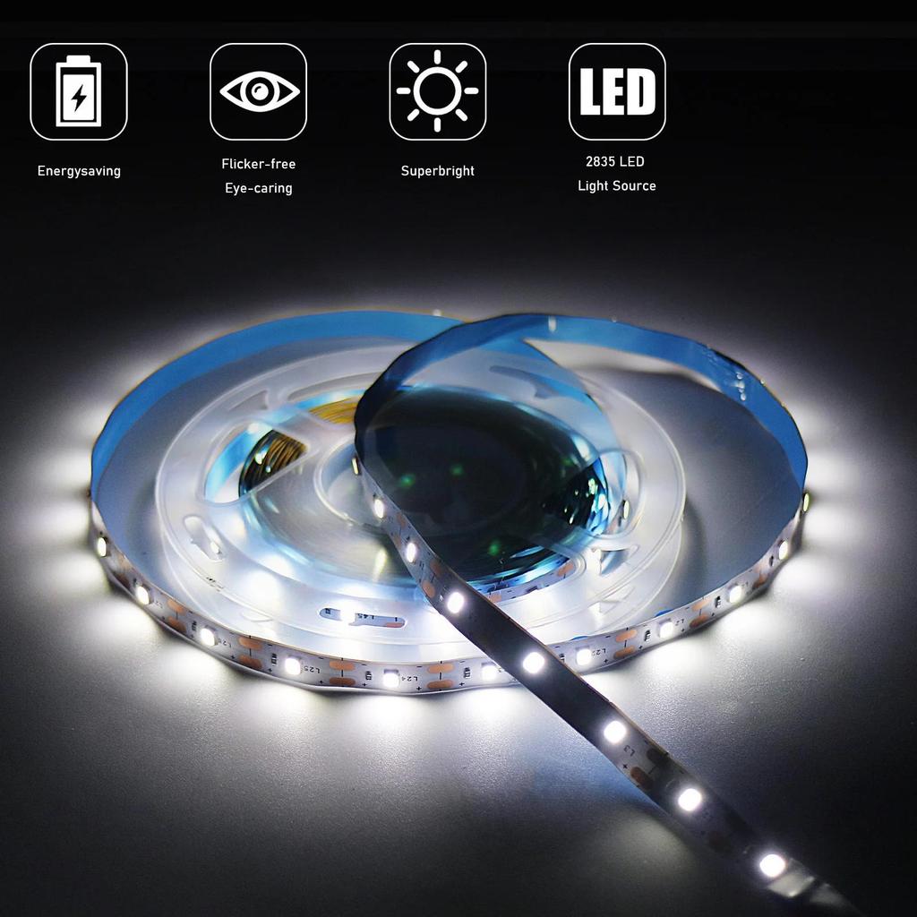 5V LED Light Strip USB Flexible Tape Lights Adhesive Tape Lamp Bar Kitchen Wardrobe TV Backlight Stair Display Cabinet Lighting