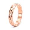Titanium Steel Couple Rings Diamond Checkerboard Rainbow Color 18K Gold Jewelry