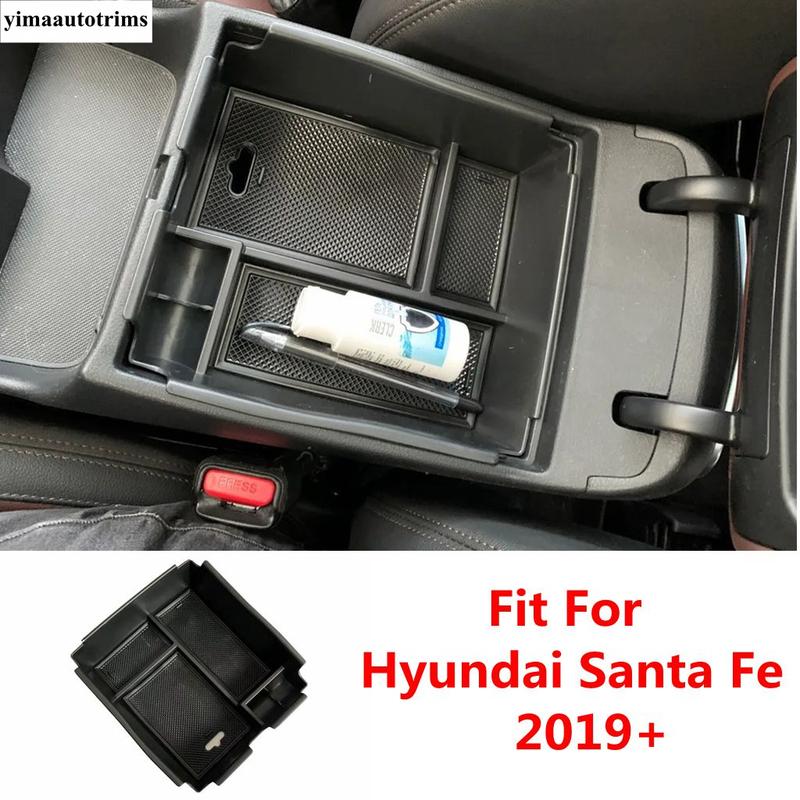 

For Hyundai Santa Fe - Car Central Control Armrest Storage Box Container Organizer Holder Tray Interior Accessories