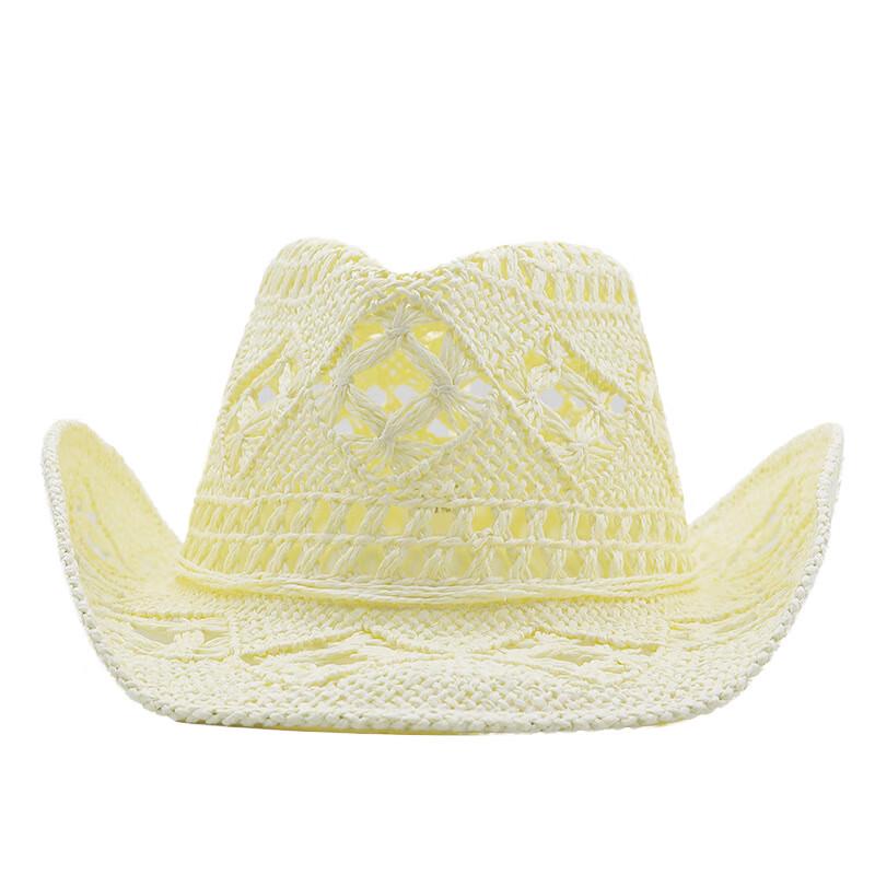 Hollow Woven Straw Denim Hat