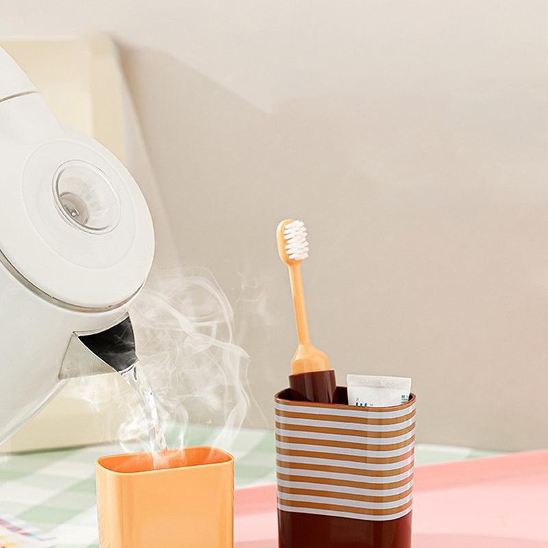 1Pc Portable Toothbrush Cup Bathroom Toothpaste Holder Storage Case Box Organizer Travel Toiletries Storage Cup Creative