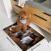 Non-Slip Waterproof Kitchen Mat with Kitten Print - Thick Cushioned Anti-Fatigue Comfort, Heavy Duty, 60cm X 180cm