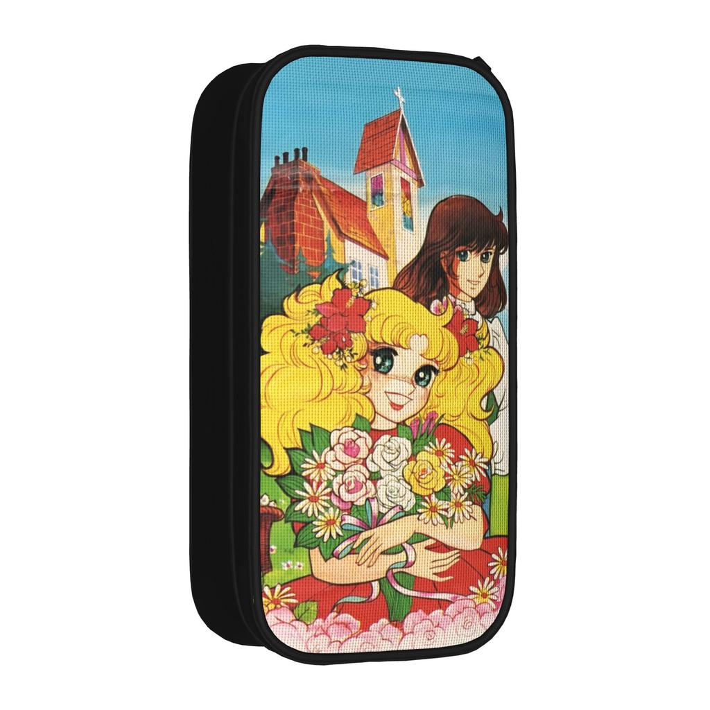 Candy Candy Anime Manga Pencil Cases Classic Romance Pen Holder Bag Student Big Capacity Office Cosmetic Pencil Pouch