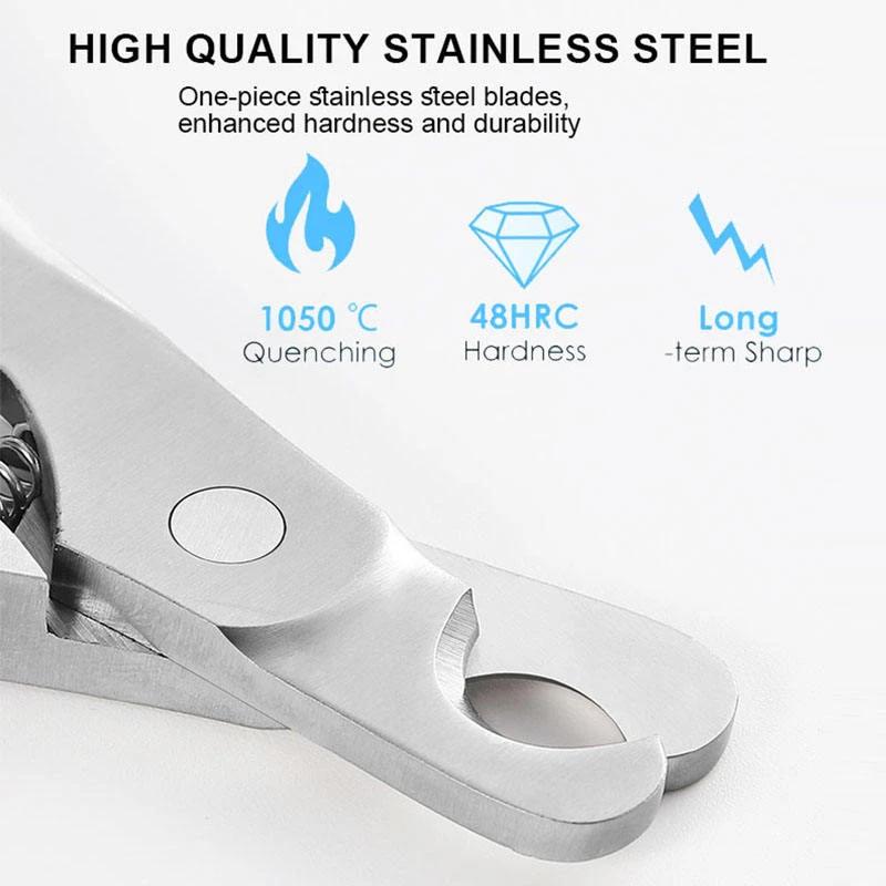 Professional Pet Nail Clipper Sharp Safety Animal Grooming Toe Trimmer Stainless Steels Finger Cutter for Dog and Cat