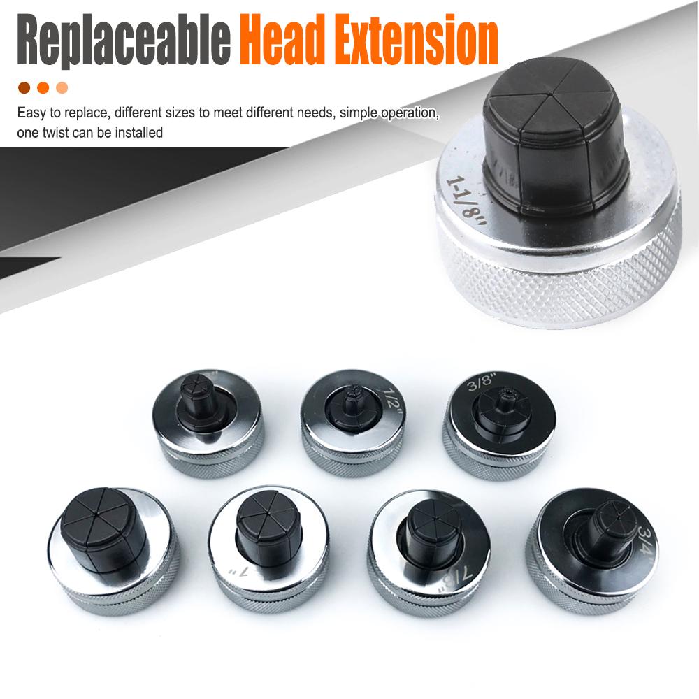 Manual Hydraulic Tube Expander Tool Kit with 7 Pipe Expander Heads Air Conditioner Copper Tube Flapper Refrigerator Tube Flapper