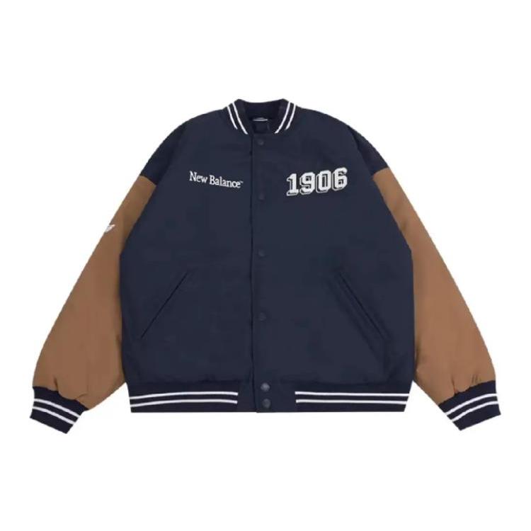 New Balance Baseball Jerseys Men s Navy Blue Baseball Collar Moderate Straight Fit AMJ34309-ECL XL