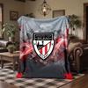 Athletic Bilbao Voetbal Print Flanellen Deken Zacht Warm Sofa Bed Plaid Deken Voor Huis Kantoor Slaapkamer