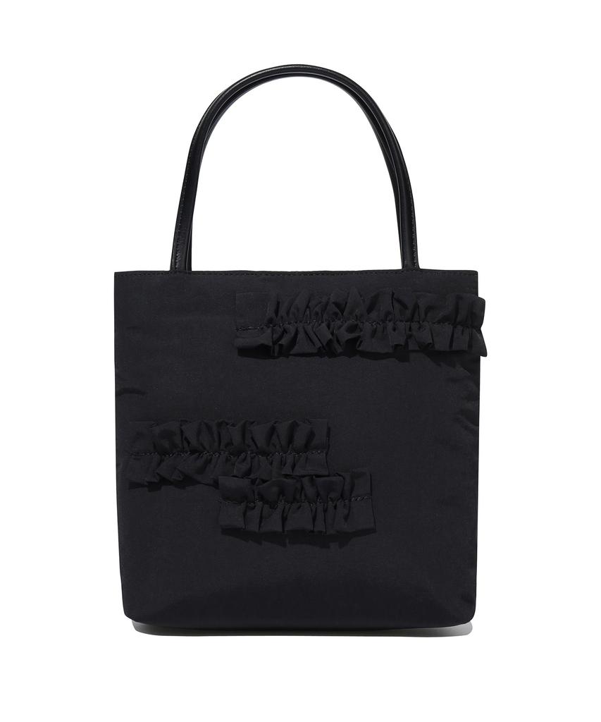 Covernat Woman Frill Tote Bag Black