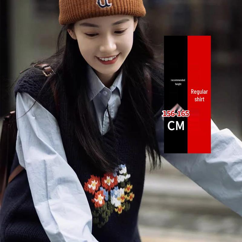 

Женский вязаный жилет без рукавов в стиле ретро с V-образным вырезом - Маленький весенне-летний многослойный свитер XS