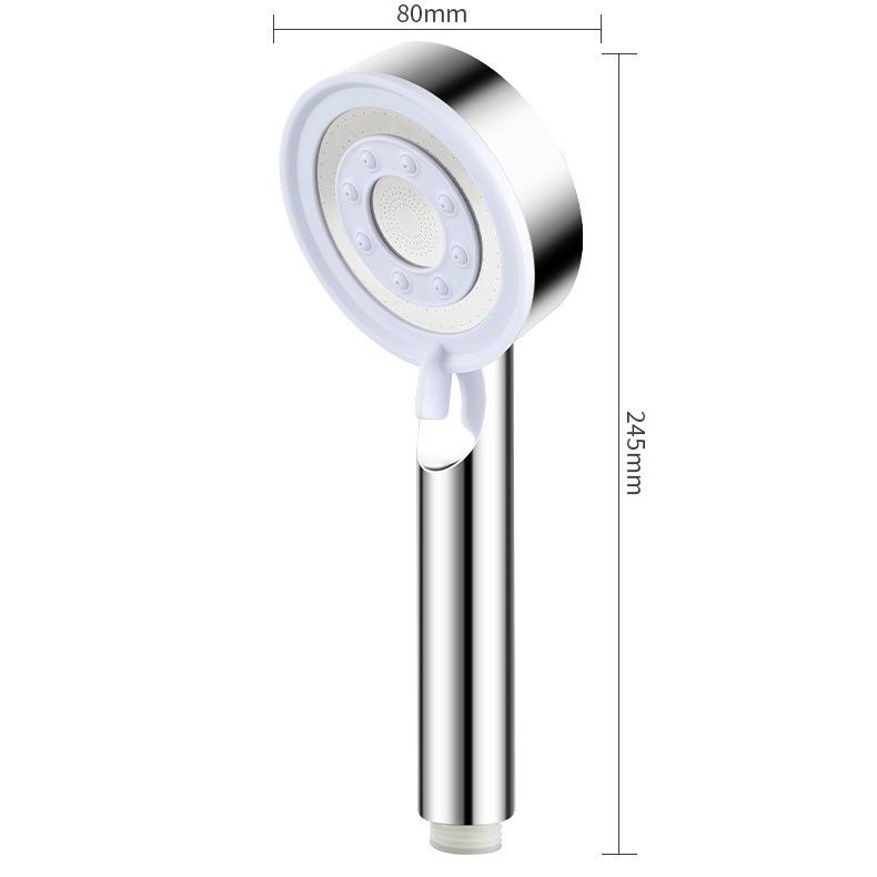 ABS Spray Shower Head High-Pressure Shower Head Handheld Shower Set Five-Function Universal Interface (as the picture,ABS Plastic)