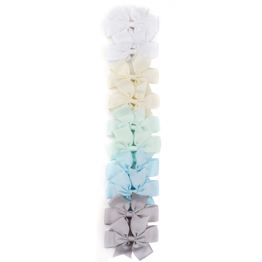 10/20Pcs Grosgrain Ribbon Solid 3.5Inch Hair Bows With Clip For Girls Hair Clips Hairpin Barrettes Headwear Kids Hair Accessorie
