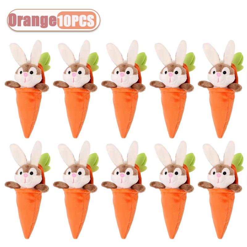 Cute Easter Plush Carrot Bunny Doll Toy Keychain Pendant Backpack Charm Stuffed Animal Ornament Collectible Gift Accessory