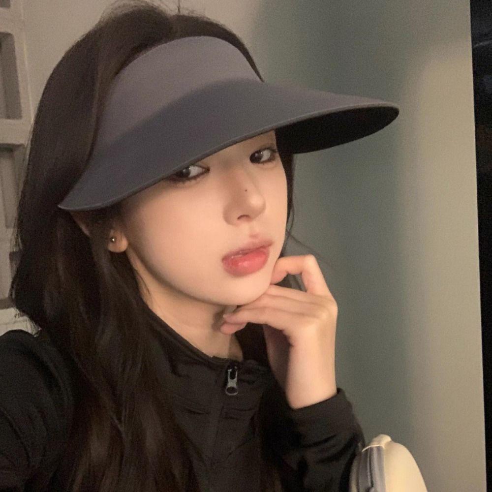 Breathable Traceless Sun Hat Foldable Beach Cap Simple Seamless Visor Cap  Travel