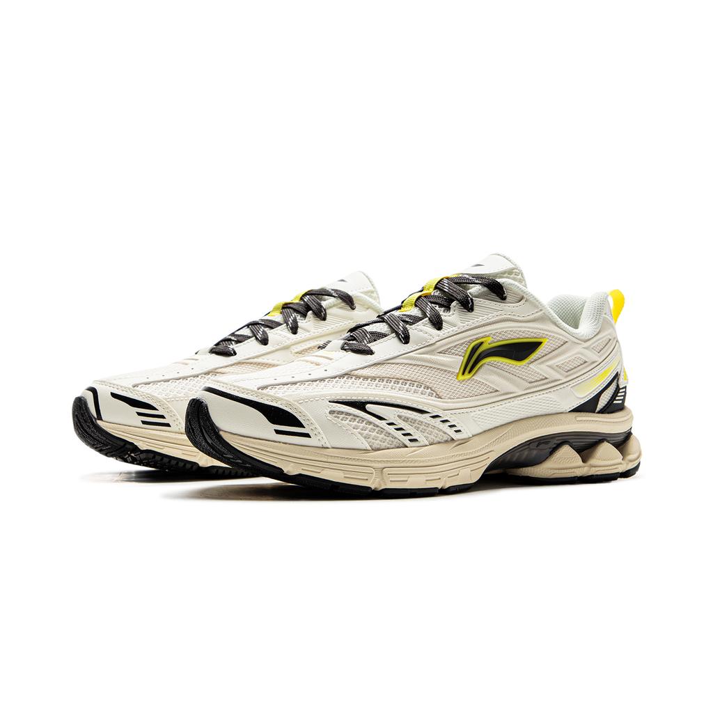 New LiNing Anti Slip And Wear Resistant Rebound Low Top Casual Running Shoes Women's Ecru ARXV002-1
