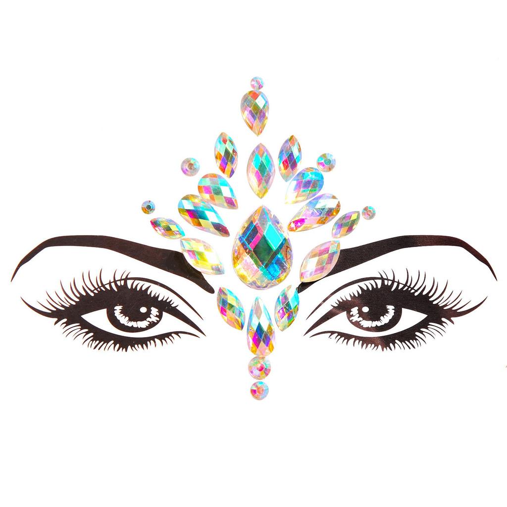 Crystal Tattoo Sticker Glitter Eyeliner Eyebrow Makeup Face Eyes Diamond Temporary Tattoo Rock Rhinestone 3D Eyeliner Stickers