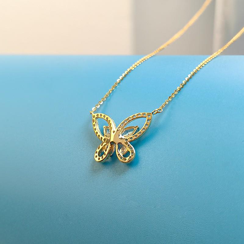 Phantom Butterfly S925 Silver Clavicle Pendant: Elegant, Versatile Luxury Necklace