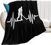 Ice Hockey Flannel Throw Blanket Winter Sport Pattern Blanket for Bed Sofa Couch Warm Lightweight Super Soft King Queen Size