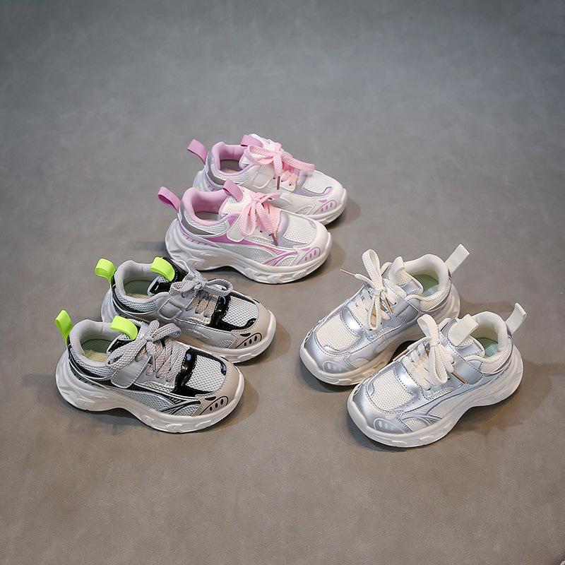 2025 New Spring Children's Sports Shoes Boys and Girls Mesh Shoes Breathable and Lightweight Running Shoes Children's Shoes