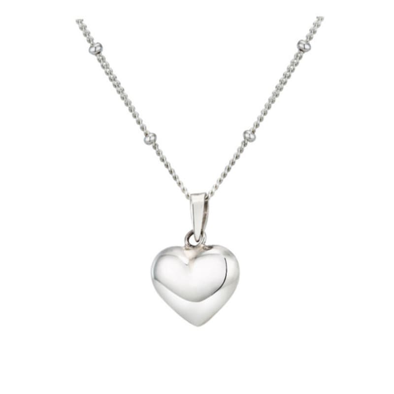 LILYKORI 925 Silver Heart Ball Necklace