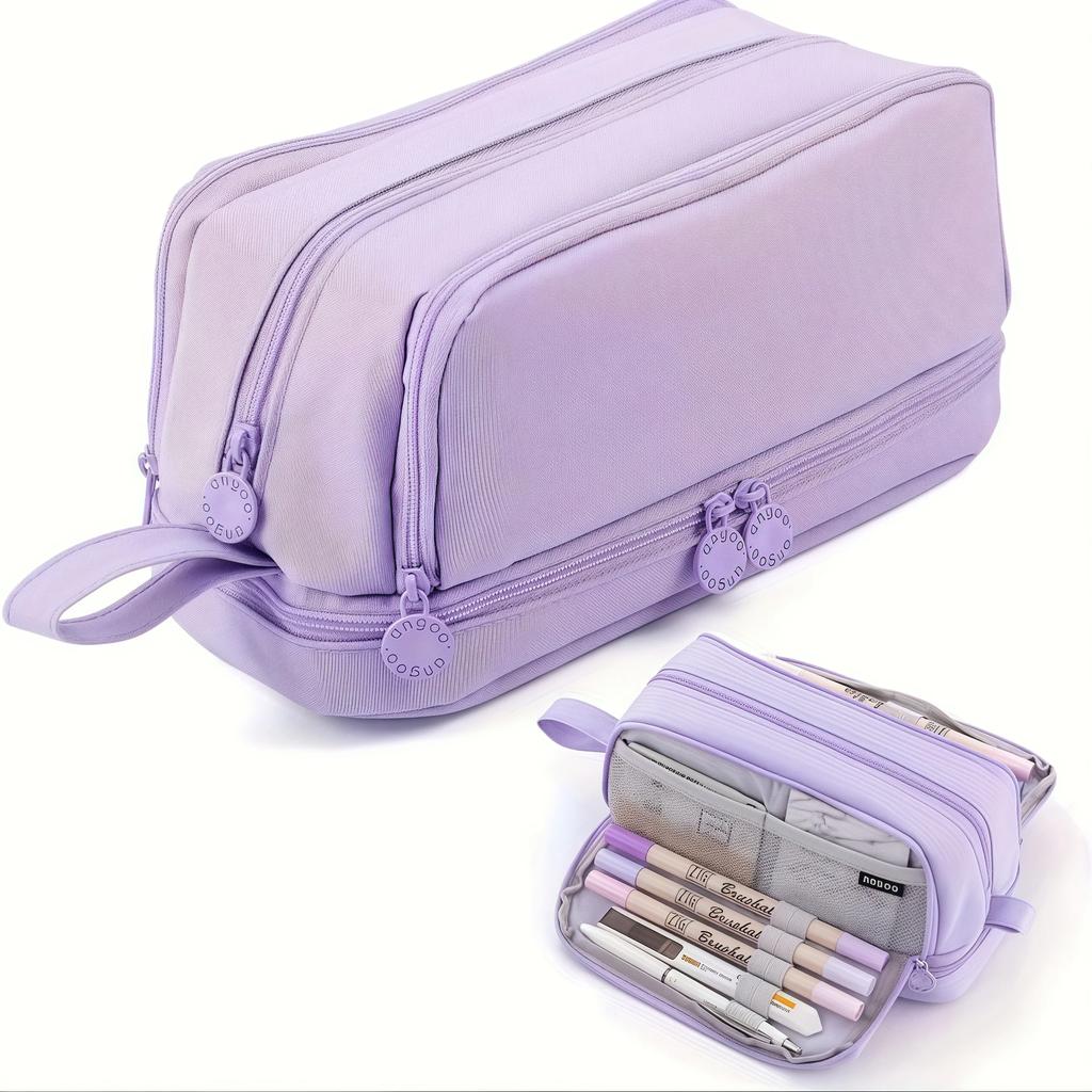 Back to School Large Capacity Scratch-Resistant Durable Pencil Case for Office & School Supplies