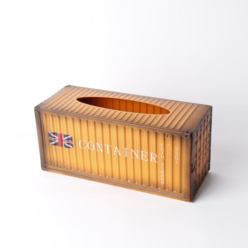 Container Tissue Box Versandbehälter Modell Kreative Lagerung Serviettenhalter Desktop Storage Serviettenbox Mode Dekoration