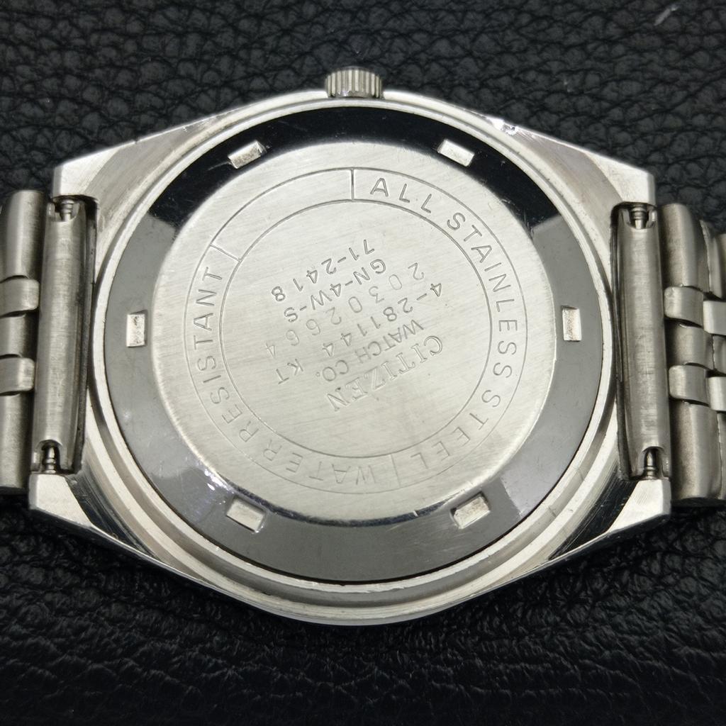AUTOMATIC GENUINE VINTAGE CITIZEN 8200 JAPAN MENS SKY BLUE DIAL WATCH a500256-2 R151b-a500256