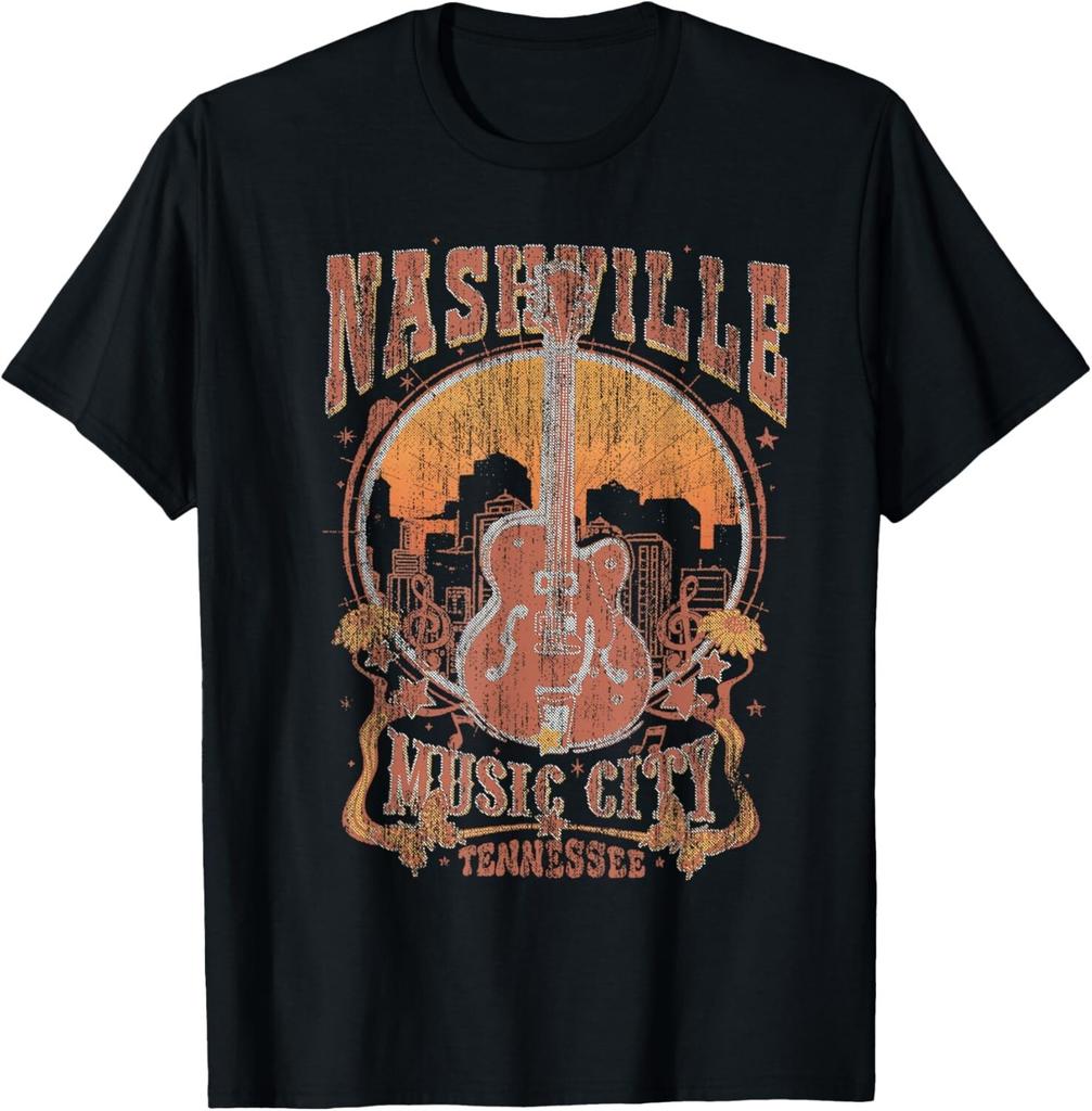 Nashville Tennessee Guitar Country Music City Guitarist Gift Unisex T-Shirt