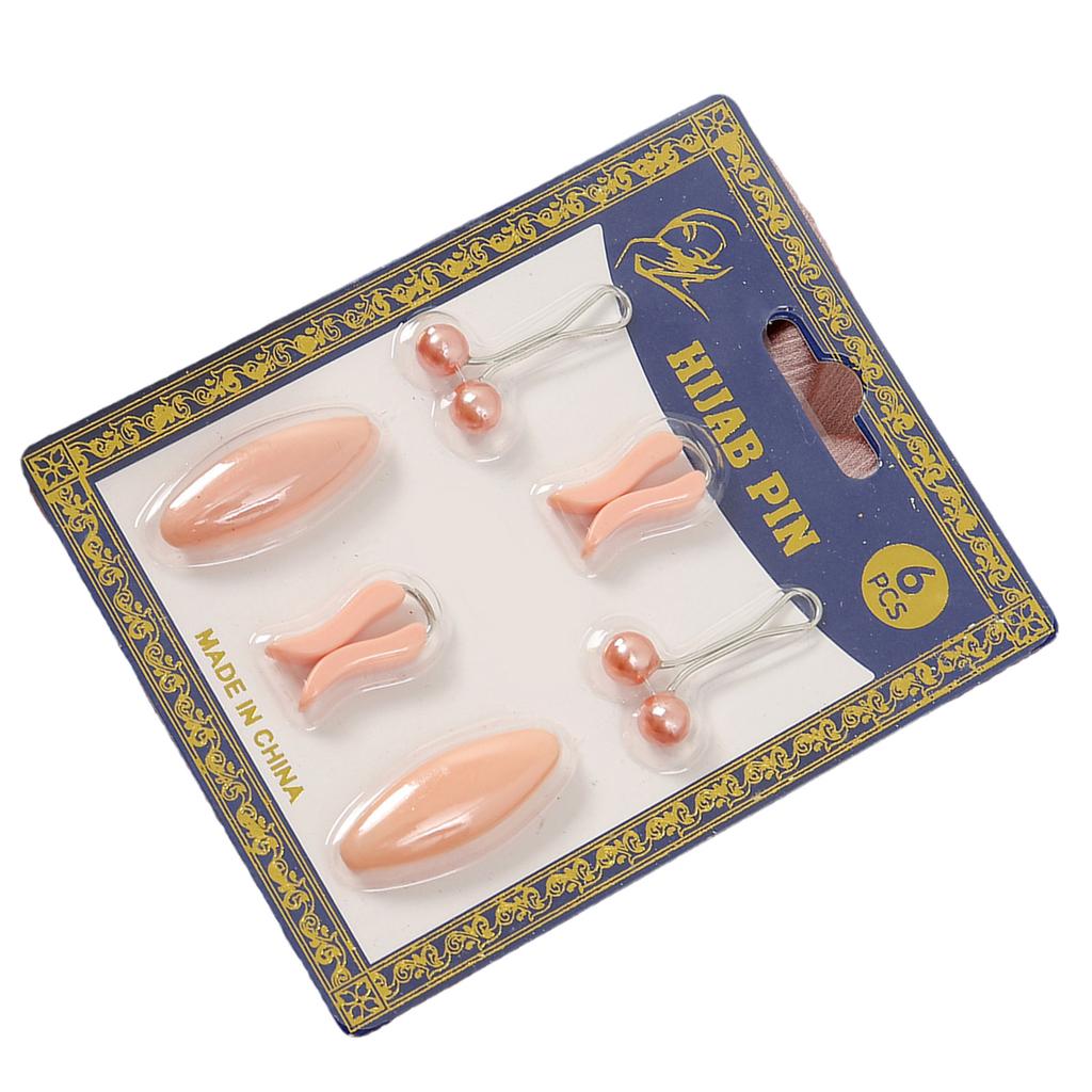 1Set Pearls Scarf Clip Muslim Women Shawl Clip Neckline Safety Pins Sweater Clip for Women Secure Stylish Scarf Holder