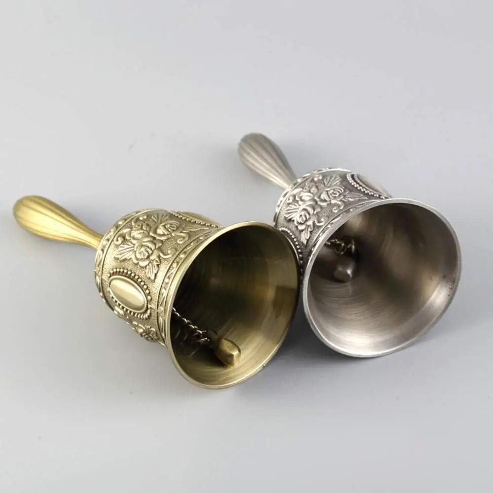 Large Vintage Metal Hand Bell School Dinner Shop Tea Bell Metal Pendant Craft Decoration Wedding Church Decoration Alarm Clock
