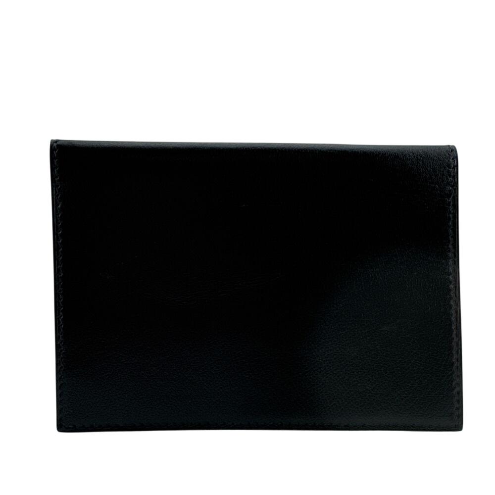 Hermes Passport Case MC2 Leather Magellan Card Case Black Leather Used