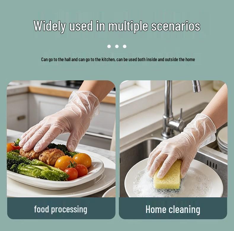 Durable Waterproof Food Grade PVC Gloves - Thick, Anti-slip for Dishwashing, Cleaning, and Cooking
