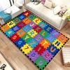 Tappeto Giocoso per Bambini con Alfabeto, Tappeto per Area Gioco, Tappeto per Soggiorno, Camera da Letto, Divano, Tappetino Antiscivolo