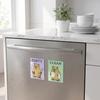 Heavy Duty Magnetic Sign Clean Dirty Dishwasher Magnet, Acrylic Cartoon Animal Sign, Double-Sided & Magnet for Kitchen Decoration Double Sided