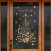 New Christmas Decoration Window Stickers Gold Xmas Tree Merry Christmas Mirror Sticker Xmas Tree Window Glass Sticker New Year