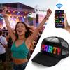 RGB LED Hat with APP Control Programmable DIY Editable (Text, Music, Image, Drawing) Cool Light Up Baseball Cap For Men Women