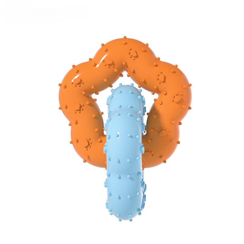 New Dog Chew Toysdual Ring Dog Bite Toys360 ° Healthy Toothcleaning Torelieve Pet Toothache DurableTRP Dog Toys Easy To Clean Cat Dog Interactive Toys