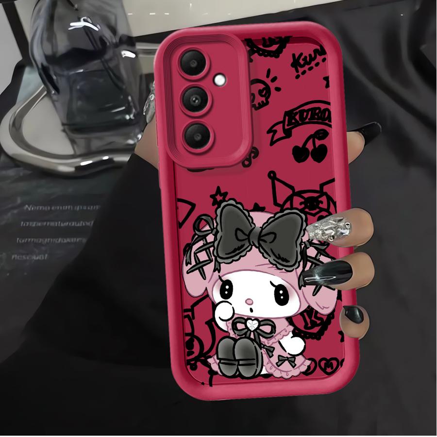 Case for Samsung Galaxy A56 A55 A25 A26 A21s A35 A52 A54 A73 A32 A22 A36 A24 Phone Cover Sanrio Cool Kuromi